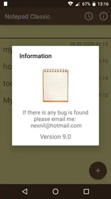 Notepad Classic android App screenshot 0