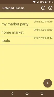 Notepad Classic android App screenshot 1